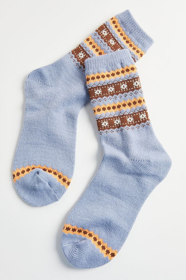 Fair Isle Cozy Crew Sock