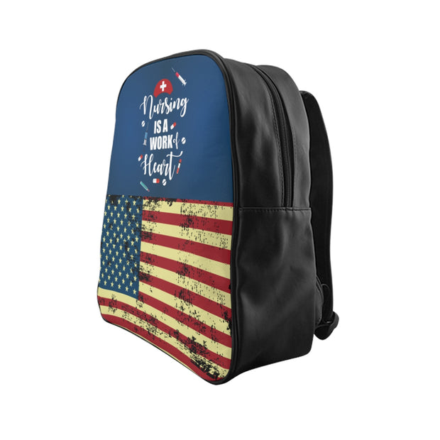 Nursery+America Flag Backpack